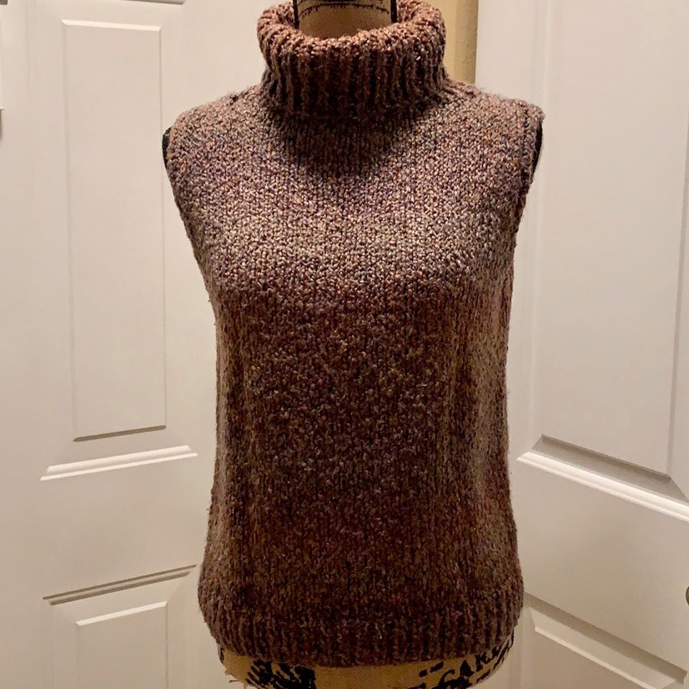 Hand Knitted Sleeveless Turtleneck Tank